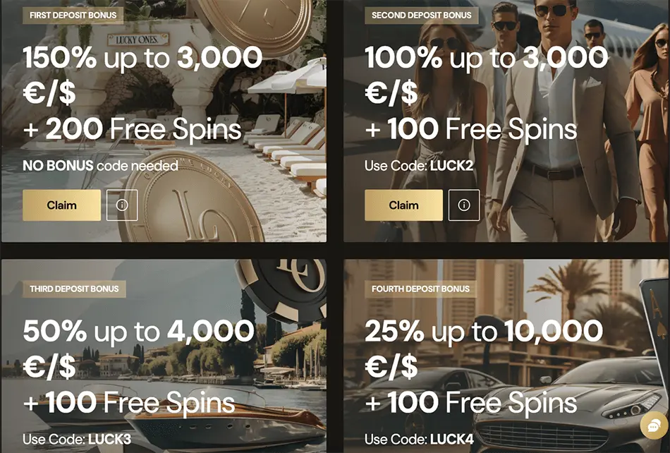 LuckyOnes Deposit Bonus